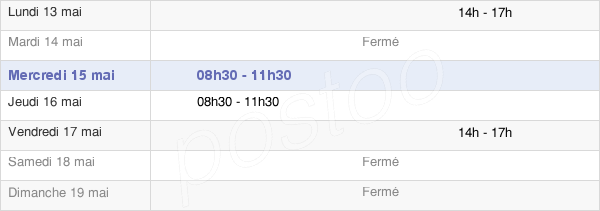horaires d'ouverture de la Mairie De Saint-Paul-Sur-Isère