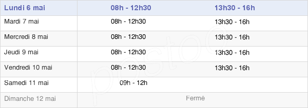 horaires d'ouverture de la Mairie De Moulis-En-Médoc