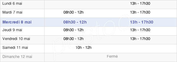 horaires d'ouverture de la Mairie De Saint-Médard-En-Jalles