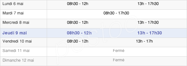 horaires d'ouverture de la Mairie Du Haillan