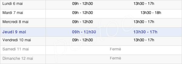 horaires d'ouverture de la Mairie D'Andernos-Les-Bains