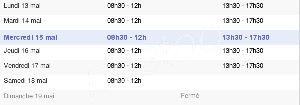 horaires d'ouverture de la Mairie De Soulac-Sur-Mer