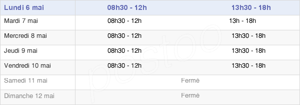 horaires d'ouverture de la Mairie De Pibrac