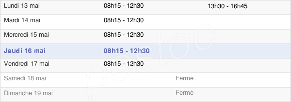 horaires d'ouverture de la Mairie De Thiézac