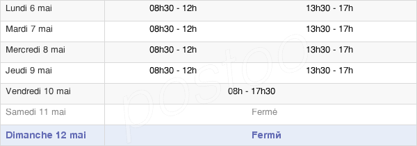 horaires d'ouverture de la Mairie De Vedène