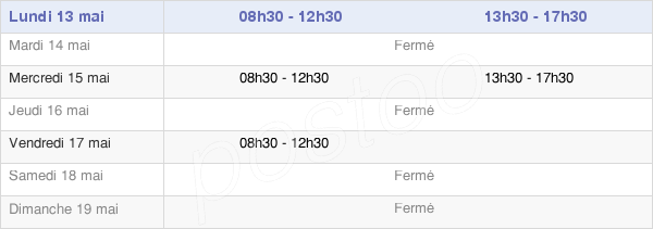horaires d'ouverture de la Mairie De Brives-Sur-Charente