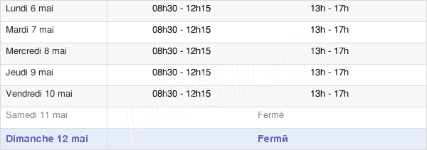 horaires d'ouverture de la Mairie D'Eybens