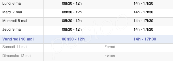 horaires d'ouverture de la Mairie De Sainte-Florine