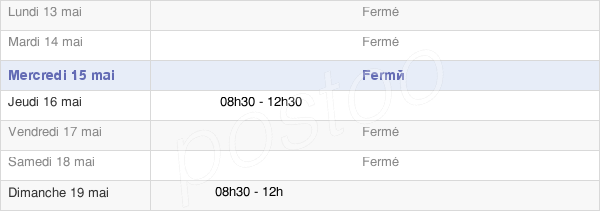horaires d'ouverture de la Mairie De Frugières Le Pin