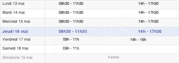 horaires d'ouverture de la Mairie De Domancy