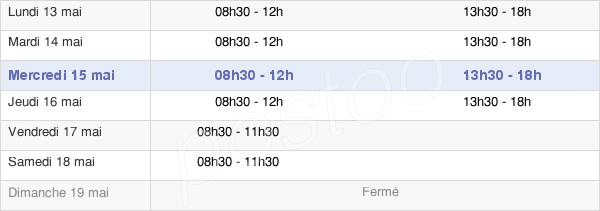 horaires d'ouverture de la Mairie De Cornier