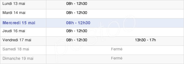 horaires d'ouverture de la Mairie D'Arengosse