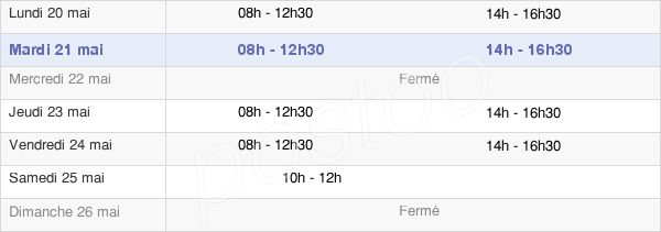 horaires d'ouverture de la Mairie D'Eugénie-Les-Bains
