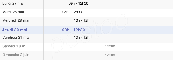 horaires d'ouverture de la Mairie De Haut-Mauco
