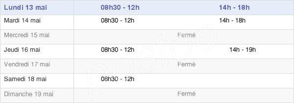 horaires d'ouverture de la Mairie De Sort-En-Chalosse