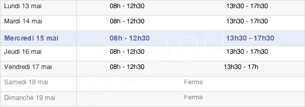 horaires d'ouverture de la Mairie D'Amou