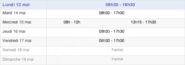 horaires d'ouverture de la Mairie D'Althen-Des-Paluds