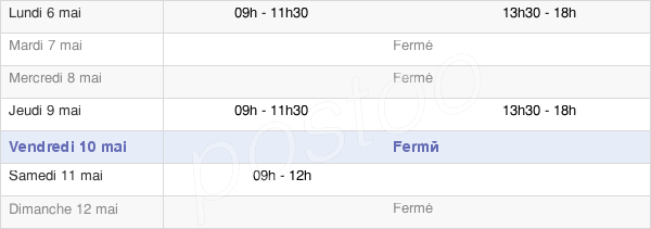 horaires d'ouverture de la Mairie De Montigny-Aux-Amognes