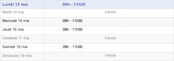 horaires d'ouverture de la Mairie D'Anlezy