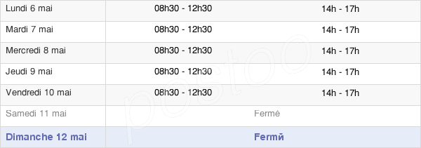 horaires d'ouverture de la Mairie De Brioux-Sur-Boutonne