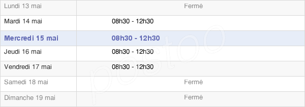 horaires d'ouverture de la Mairie De Miramont-De-Quercy
