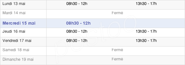 horaires d'ouverture de la Mairie De Saint-Cirq