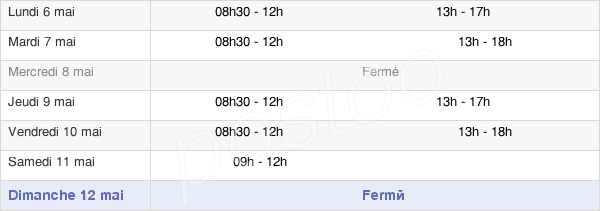 horaires d'ouverture de la Mairie D'Albefeuille-Lagarde