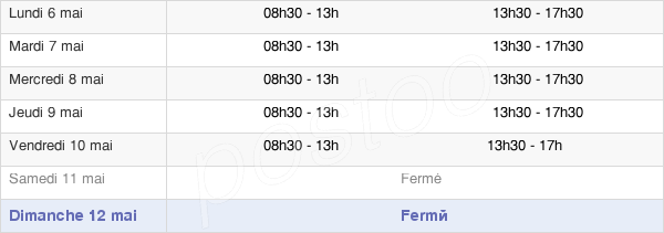 horaires d'ouverture de la Mairie De Saint-Étienne-De-Tulmont