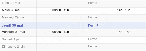 horaires d'ouverture de la Mairie De Saint-Maime-De-Péreyrol