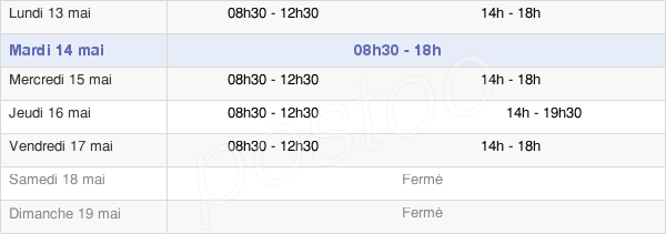horaires d'ouverture de la Mairie De Prigonrieux