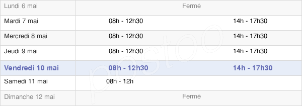horaires d'ouverture de la Mairie De Corgnac-Sur-L'Isle
