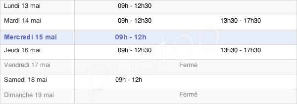 horaires d'ouverture de la Mairie De Rouffignac-Saint-Cernin-De-Reilhac