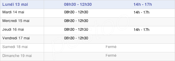 horaires d'ouverture de la Mairie De Saint-Sauveur-De-Bergerac