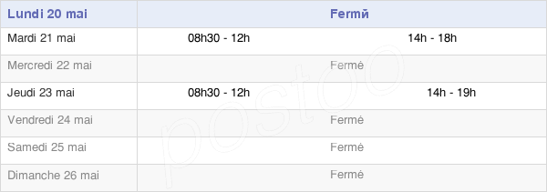 horaires d'ouverture de la Mairie De Gageac-Et-Rouillac