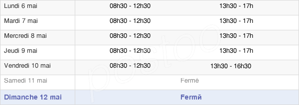 horaires d'ouverture de la Mairie De Notre-Dame-De-Sanilhac
