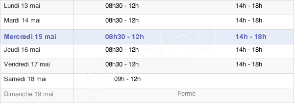 horaires d'ouverture de la Mairie De Solignac