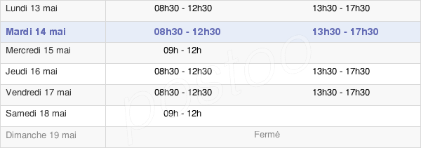 horaires d'ouverture de la Mairie D'Oradour-Sur-Vayres