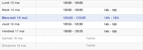 horaires d'ouverture de la Mairie De Château-Chinon-Campagne