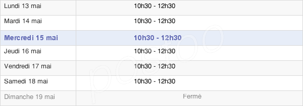 horaires d'ouverture de la Mairie De La Chapelle-Thémer