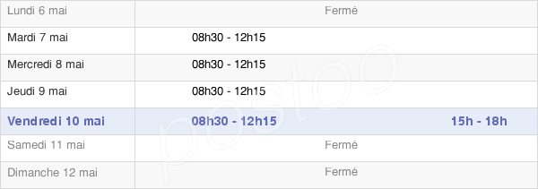 horaires d'ouverture de la Mairie De Mouilleron-En-Pareds