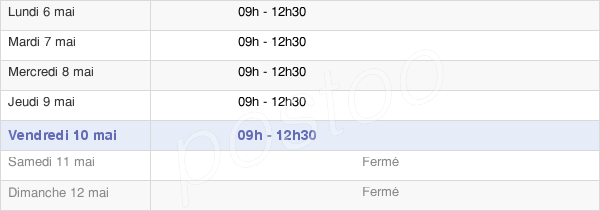 horaires d'ouverture de la Mairie De Saint-Hilaire-De-Voust