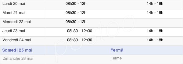 horaires d'ouverture de la Mairie De Menet