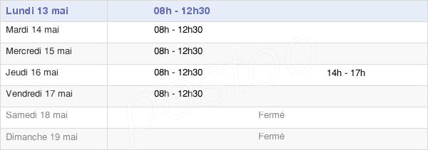 horaires d'ouverture de la Mairie De Mortagne-Sur-Gironde