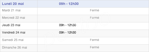 horaires d'ouverture de la Mairie De Boutenac-Touvent