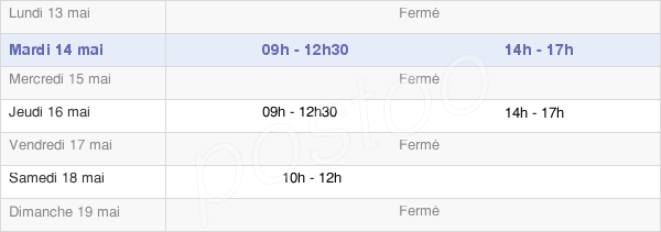 horaires d'ouverture de la Mairie De Ozillac