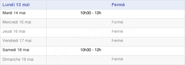 horaires d'ouverture de la Mairie De Saint-Martin-Saint-Firmin