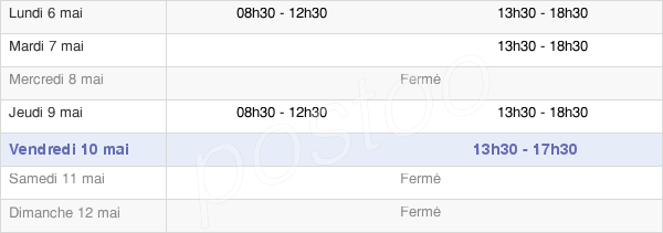 horaires d'ouverture de la Mairie De Saint-Pierre-De-Cormeilles