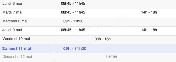 horaires d'ouverture de la Mairie De Perriers-Sur-Andelle