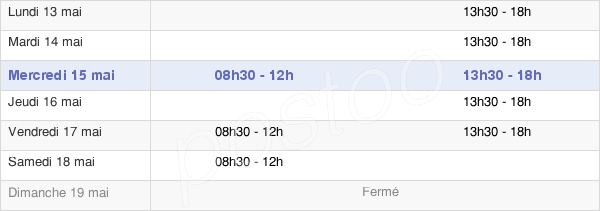 horaires d'ouverture de la Mairie De Serquigny