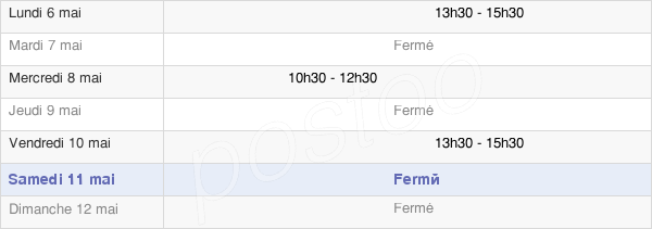 horaires d'ouverture de la Mairie De Thieblemont-Faremont